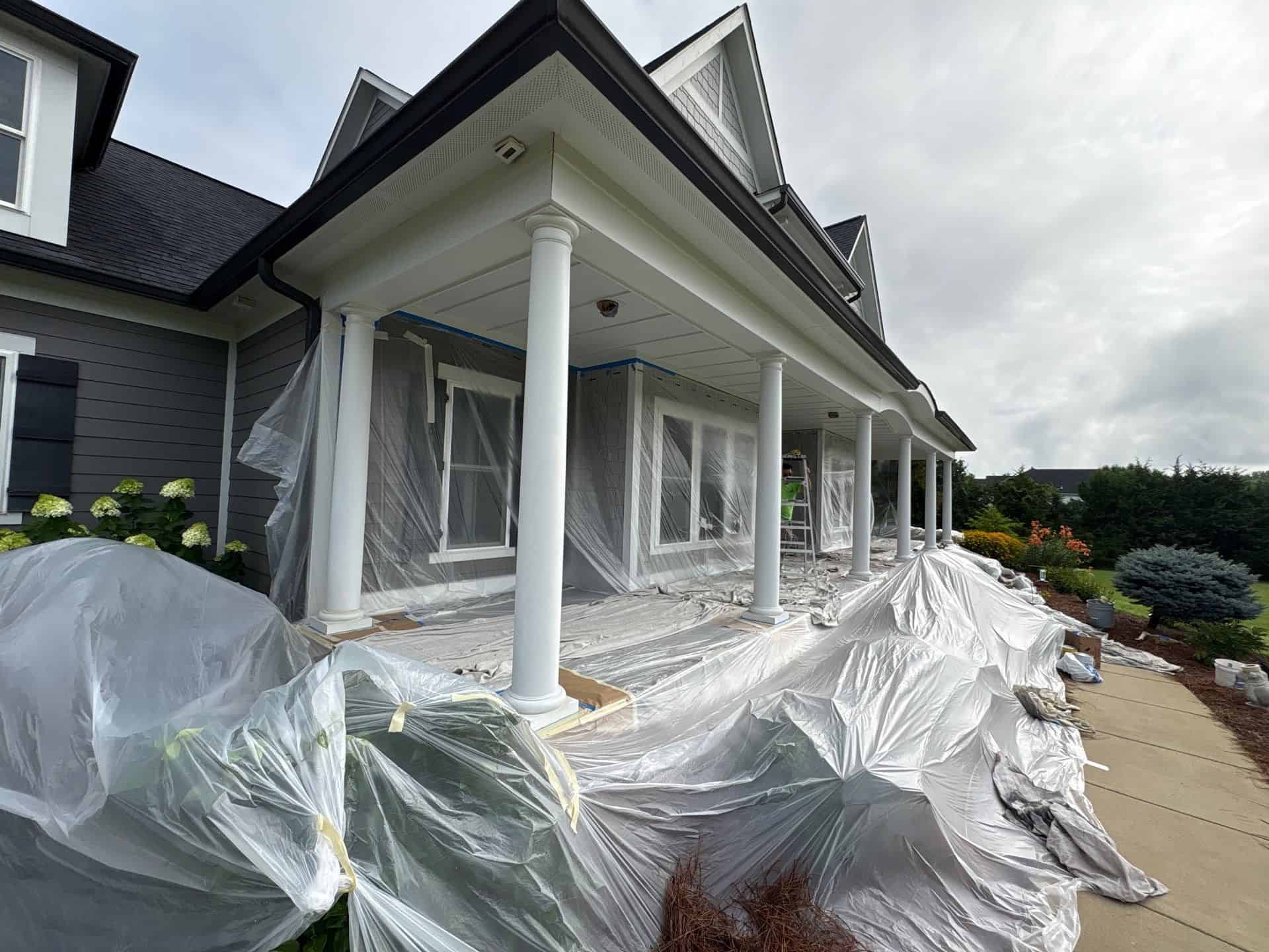 Exterior Painting for Front Porch, Screened Porch, and Trim in Fredericksburg, VA